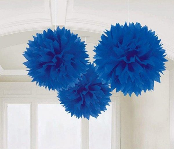 eBay – Fluffy tissue ball decorations, royal blue (BS product ID 74739b)